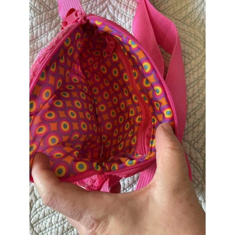TY Flamingo Plush Two Toned Sequin Hot Pink Children's Fanny Pack/Belt Bag Y2K